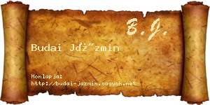 Budai Jázmin névjegykártya
